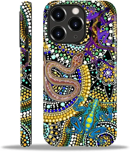 Vista 185 de Funda para iPhone 11, resistente híbrida 2 en 1, protección completa contra golpes con acabado brillante, diseño de collage de tela a cuadros