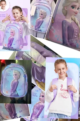 Vista 2 de HONTUBS Sports backpack schoolbag (3D Purple 16")