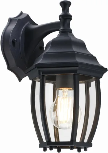 Vista 10 de LIT-PaTH Farol de pared para exteriores del atardecer al amanecer, aplique de pared como accesorio de iluminación de porche con base mediana E26