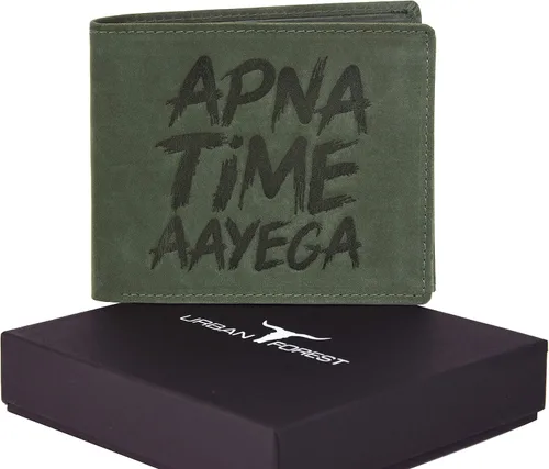 Vista 2 de Urban Forest Ace - Cartera de cuero con bloqueo RFID vintage para hombre, Verde(Vintage Green)
