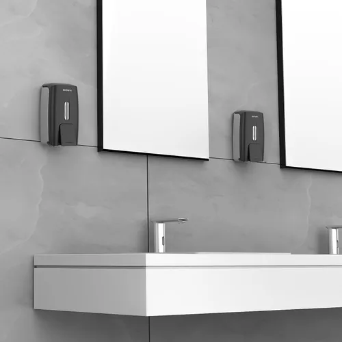 Vista 9 de Dispensador de jabón comercial de montaje en pared, dispensador de jabón de manos de 27.1 fl oz, dispensador de desinfectante de manos líquido