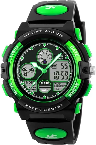 Vista 6 de PASNEW Kids Watch,Multifunction Digital Analog Watches Azul