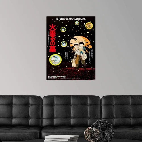 Vista 4 de GREATBIGCANVAS Tumba de las luciérnagas - Póster de película sin marco
