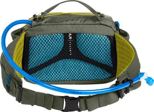 Vista 2 de CamelBak M.U.L.E. - Cangurera de hidratación con depósito lumbar de 50 onzas, transporte estable y almacenamiento inteligente para bicicleta