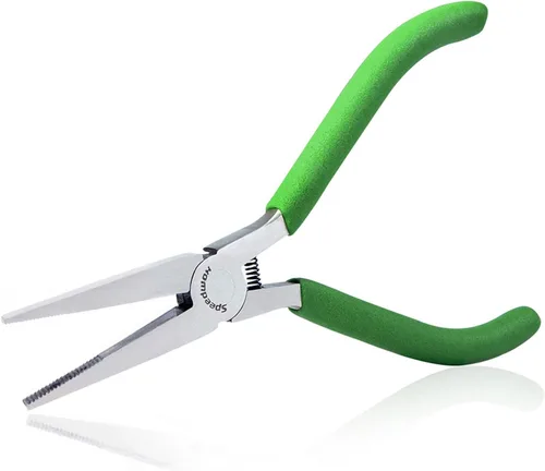 Vista 17 de SPEEDWOX 2PCS Alicates Mini de Punta de Aguja Curvados con Dientes y Alicates de Punta de Aguja para Fabricación de Joyas, Alicates de Punta Larga