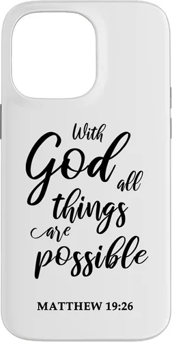 Vista 21 de Christian Message Faith Jesus Matthew 19:26 Case for iPhone 17