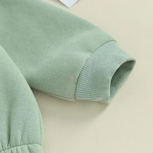 Vista 6 de AEEMCEM Sudadera de forro polar para bebé recién nacido, mameluco de burbujas, color sólido, suéter grueso, ropa cálida de invierno