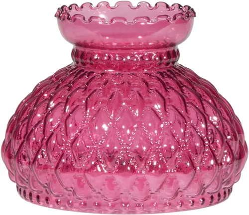 Vista 8 de B&P Lamp® Sombra acolchada de diamante transparente de 7 pulgadas con parte superior prensada