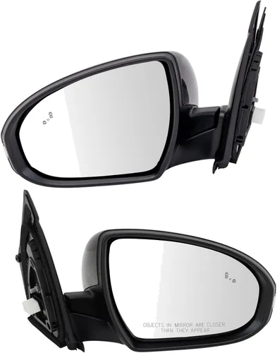 Vista 230 de TRQ Conjunto de 2 piezas de espejo lateral para conductor y pasajero, ajuste eléctrico, sin calefacción, sin memoria, color negro, compatible