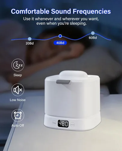 Vista 8 de Máquina limpiadora de retenedores ultrasónicos, cápsula de limpieza dental, máquina limpiadora de retenedores sónicos con temporizador digital
