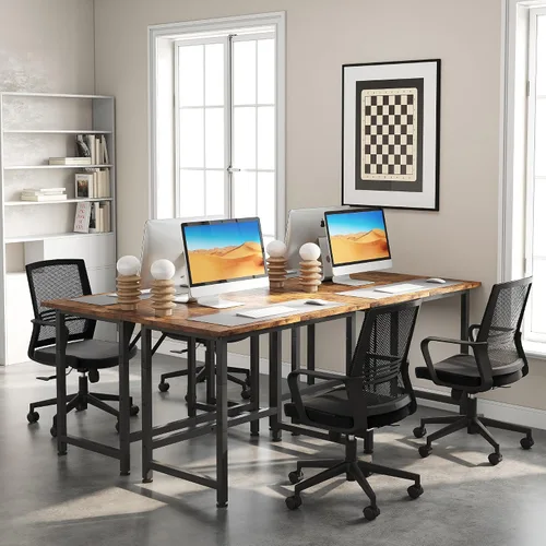 Vista 4 de COTUBLR - Escritorio pequeño de 24 pulgadas, escritorio compacto para computadora para espacios reducidos, mesa pequeña y sencilla para dormitorio