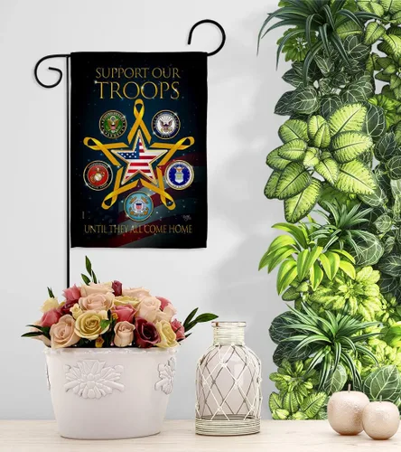 Vista 9 de Bandera de jardín de cuerpo de tropas militares, decoración del hogar, Fuerzas Armadas Servicio oficial de los Estados Unidos, todas las ramas