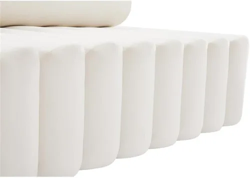 Vista 7 de Pemberly Row Sofá tapizado moderno/contemporáneo de terciopelo crema