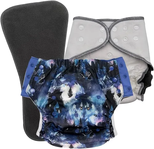 Vista 19 de EcoAble Juego de pañales de tela nocturna para niños grandes, de 6 a 16 años Bragas protectoras para necesidades especiales para incontinencia