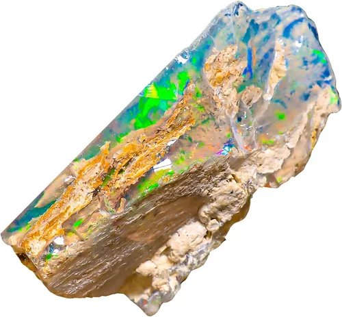 Vista 3 de Ópalo áspero de 2.3 quilates, mezcla natural, piedra preciosa etíope de roca de cristal crudo para la fabricación de joyas, envoltura de alambre