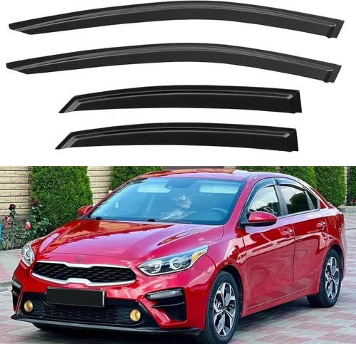 Vista 174 de YQAUTEC - Viseras para ventana, protectores contra la lluvia, compatibles con Subaru WRX 2015-2021, deflectores de viento para ventanas, viseras