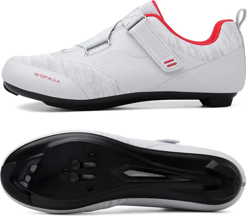 Vista 2 de Zapatos de ciclismo unisex compatibles con pelaton Bike Road Biking para hombre, Peleton Bicicleta, Tenis de montar en interiores con aspecto Delta