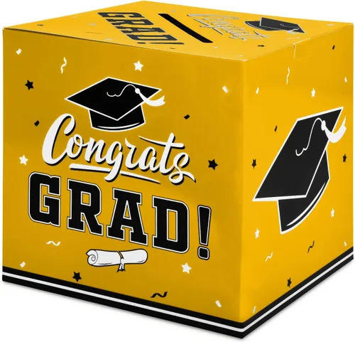 Vista 13 de Gatherfun Decoraciones de fiesta de graduación, caja de tarjetas de graduación para regalos de fiesta de graduación, suministros de fiesta