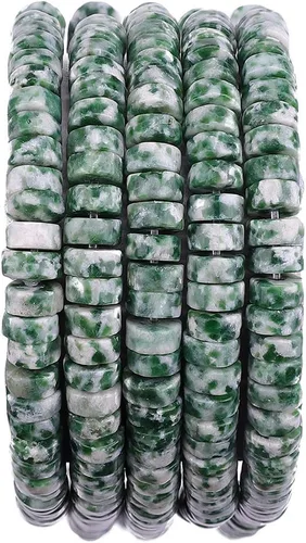 Vista 62 de BEADIA Cuentas Espaciadoras de Jade Natural Africano Planas Redondas Sueltas para Hacer Joyas con Abalorios 3mmx2mm 38cm