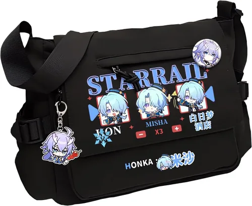 Vista 20 de Game Handbag Crossbody Bag, Cute Single Shoulder Bag, Adult 3D Print Anime Backpack Black-1