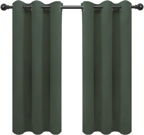Vista 204 de Easy-Going - Cortinas opacas para dormitorio, aislamiento térmico sólido con ojales, cortinas de ventana para reducción de ruido, cortinas