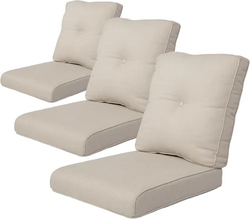 Vista 3 de Rilyson Cojines de patio para muebles de exterior - 22×24 pulgadas, respaldo alto y asiento profundo, cojín de exterior para sillas de patio, sofá