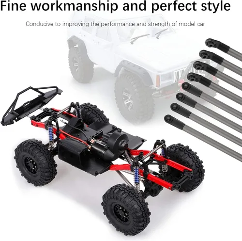 Vista 8 de Fine Workmanship Durability RC Link Rod, Rust‑Proof Link Rod, Outdoor for 1/10 275mm Wheelbase RC Crawler