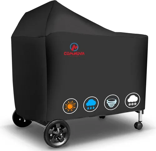 Vista 9 de Comnova Funda para Parrilla de Carbón - Resistente e Impermeable para Parrilla Kettle Weber, Parrilla Kettle Cuisinart y Más