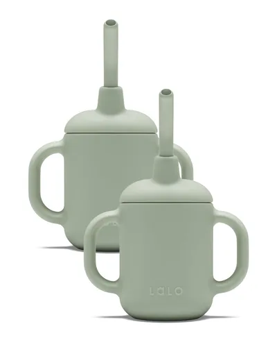 Vista 15 de Lalo Little Cup, Vaso con Pajita de Silicona No Tóxica con Asas - Vaso Entrenador para Bebés y Niños Pequeños - Sistema de Entrenamiento de Mini