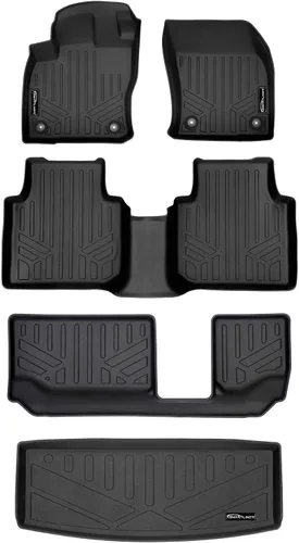 Vista 15 de SMARTLINER Juego de tapetes de piso de primera fila para Volkswagen Tiguan 2009-2017