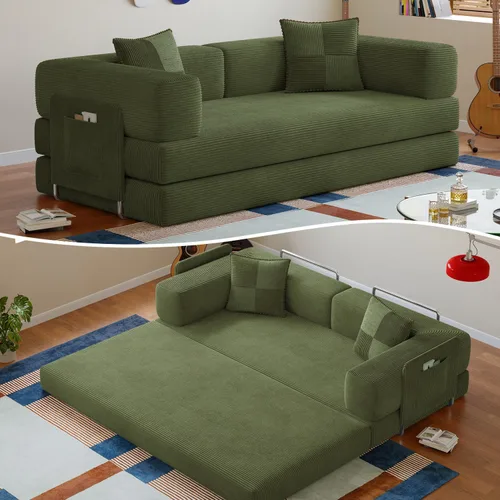 Vista 22 de Sofá cama sin hueso de 78.8 pulgadas para sala de estar, sofá