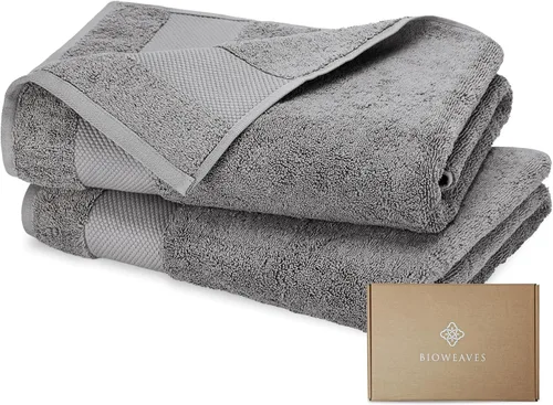Vista 11 de BIOWEAVES 100% Algodón Orgánico 700 GSM Suave Juego de Toallas Premium de 6 Piezas Certificado GOTS, 2 Toallas de Baño, 2 Toallas de Mano y 2 Paños