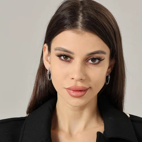 Vista 8 de Ritach Pendientes de Cadena Dorada para Mujer, Elegantes y Tendenziosos, de Plata de Ley 925 con Poste, Chapados en Oro de 14k, Pendientes de Aro