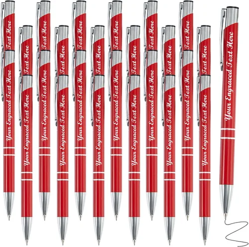 Vista 14 de Bolígrafos personalizados a granel con grabado sin nombre, bolígrafo de impresión personalizada, bolígrafo de metal pastel, regalo personalizado