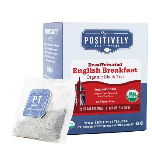 Vista 101 de Bolsas de hojas sueltas para té. Orgánicas por USDA. Positively Tea LLC.