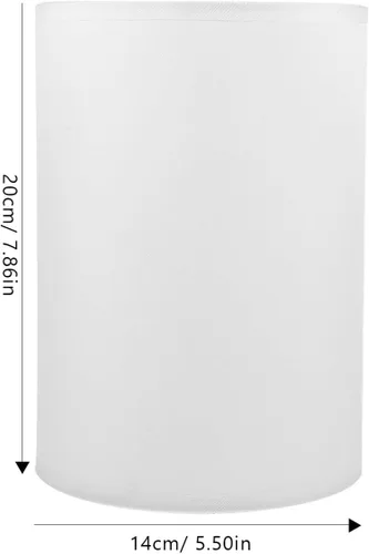 Vista 6 de Pantalla decorativa redonda para bombillas de lino y material, estructura simple para dormitorios y salas de estar, cubierta de lámpara de fácil