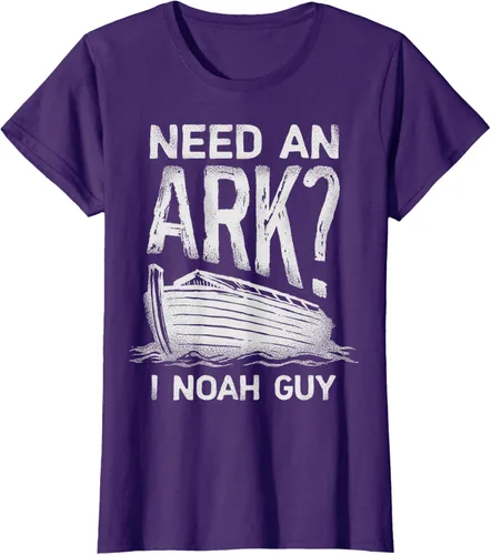 Vista 13 de Need an Ark I Noah Guy Funny Christian Men Women Pun Humour T-Shirt Negro