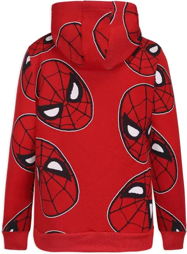 Vista 6 de Marvel Spider-Man - Conjunto de 2 piezas con capucha y pantalón para niños pequeños y grandes, color rojo