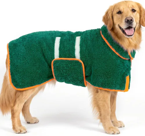 Vista 61 de Bienbee Albornoz para perro, súper absorbente para perros pequeños a Negro