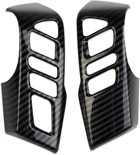 Vista 3 de Cubierta de volante interior de fibra de carbono para Nissan Frontier 2022-2025 para Titan 2020-2024