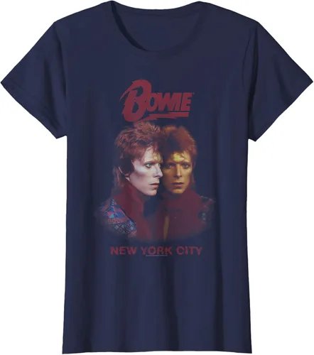Vista 4 de David Bowie - Camiseta New York City Tour, Negro