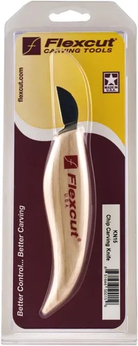 Vista 2 de FLEXCUT Cuchillos para tallado de madera Cuchillo para tallado de astillas Hoja de acero 1095 con alto contenido de carbono Mango ergonómico