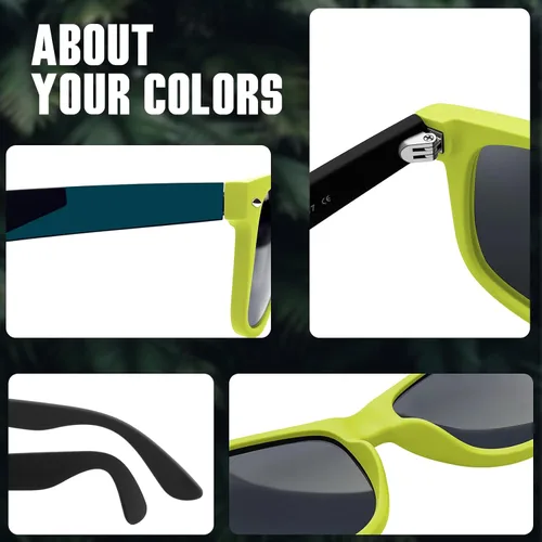 Vista 5 de Joopin Gafas de sol cuadradas polarizadas con protección UV para hombre y mujer