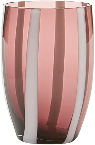 Vista 8 de Zafferano, Gessato - Vaso de vidrio, 10 onzas, juego de 2, aguamarina Aguamarina (Aquamarine)