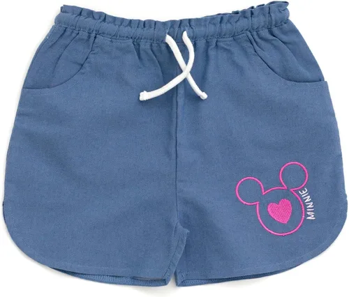 Vista 18 de Disney Minnie Mouse - Conjunto de camiseta floral arcoíris y pantalones cortos de cambray, tallas de bebé a niño grande (12 meses - 14-16)