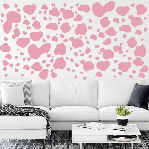 Vista 3 de 184 calcomanías con estampado de vaca, calcomanías adhesivas para pared, calcomanías de vinilo con estampado de vaca, decoración de pared extraíble