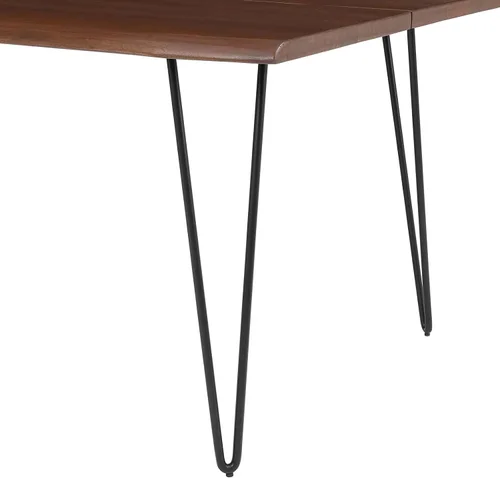 Vista 7 de Modway Ardor - Mesa de comedor rectangular de madera de acacia con borde vivo de 96 pulgadas en nogal negro Negro Nuez (Black Walnut)