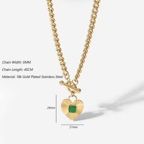 Vista 4 de NUZON 2 tonos entrelazados Corazón de explosión de sol CZ mal de ojo Pera única Collar con colgante de corazón de amor para mujer, collar