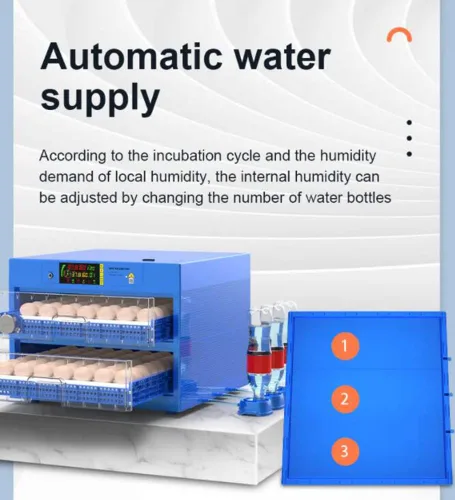 Vista 3 de Generic Incubadora automática de huevos con LED de alta eficiencia, giro automático de huevos y control de temperatura, incubadoras de huevos