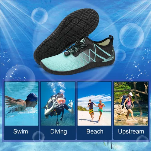 Vista 6 de Spesoul Zapatos deportivos acuáticos para hombre y mujer, secado rápido, para exteriores, para playa, natación, piscina, surf, buceo, yoga